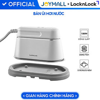 Bàn Ủi Hơi Nước LocknLock ENI262WHT 2 Trong 1 100ml 1300W, Hàng Chính Hãng, Ủi Đứng Và Nằm - JoyMall