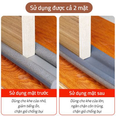 COMBO 2 Thanh xốp chắn khe cửa đa năng thông minh