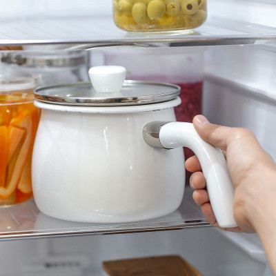 Nồi đa năng tráng men Pearl Metal Bianco 16cm (2.0L) - Hàng Nhập khẩu Nội Địa Nhật Bản