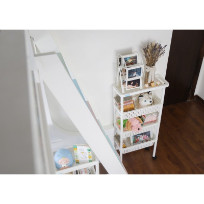 	 Kệ Di Động Đa Năng Bằng Nhựa Cao Cấp Có Bánh Xe Tokyo Inochi Nhật Bản (480 x 210 x 1000 mm) - Giao Màu Ngẫu Nhiên