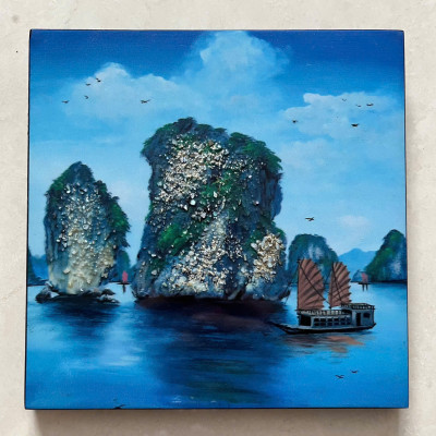 Tranh sơn mài - ĐỒNG QUÊ VIỆT NAM -hàng xuất khẩu nhiều mẫu