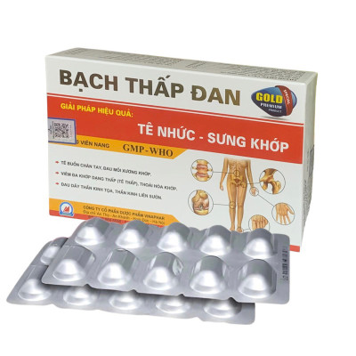 BẠCH THẤP ĐAN  Gold Vinaphar - Hộp 30 viên -  Giảm đau mỏi xương khớp, tê bì chân tay