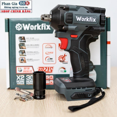 Máy Siết Bulong Pin 10 Cell Workfix 21V Lực Siết 450Nm - Motor 100% Ruột Đồng - Động Cơ Không Chổi Than - Bảo Hành 12T