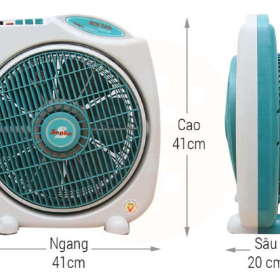 Quạt Bàn Đảo 3 Tấc Senko BD1010 - Màu Ngẫu Nhiên - Hàng chính hãng