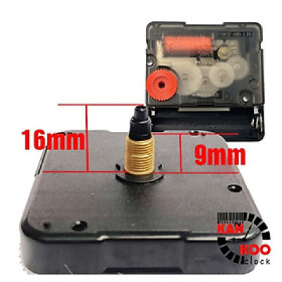 Máy đồng hồ kim trôi Power C16 – Trục 9mm – Bảo hành 36 tháng Dùng cho đồng hồ treo tường 10–80cm  – Silent Quartz