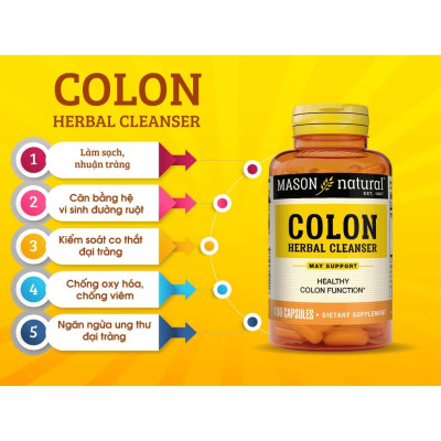 Viên uống Colon Herbal Cleanser – Hỗ trợ tăng cường sức khoẻ đại tràng lọ 60 viên