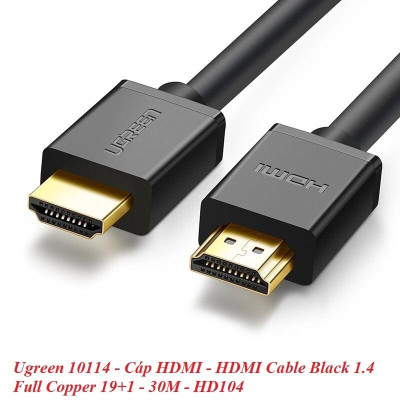 Ugreen UG10114HD104TK 30M màu Đen Cáp tín hiệu HDMI chuẩn 1.2 hỗ trợ phân giải 4K * 2K - HÀNG CHÍNH HÃNG