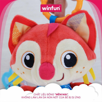 Đồ chơi treo nôi, thú bông cảm ứng phát nhạc - hình cáo dễ thương cho bé từ 3 tháng Winfun 720021