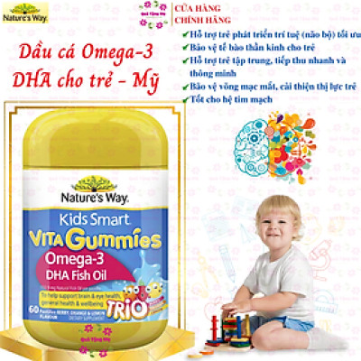 Dầu cá Omega-3 DHA cho trẻ Vita Gummies Nature