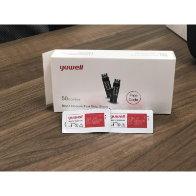 Bộ test 50 kim + 50 que thử đường huyết YUWELL dùng cho máy đo đường huyết Yuwell Accusure 710 chính hãng