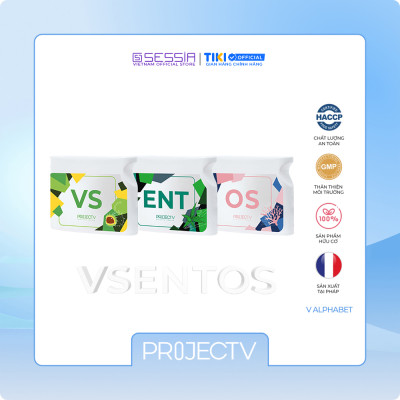 [TẶNG 5 TÚI PV ZIP] Thực Phẩm Sức Khoẻ VS+ENT+OS | V Alphabet - Điều hòa huyết áp, Giảm đau khớp, Ngừa loãng xương - PROJECT V - Xuất xứ Pháp, Hàng Chính Hãng