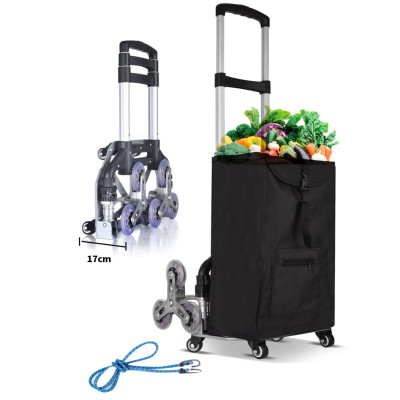 Xe Kéo Hàng Gấp Gọn 6 Bánh Leo Cầu Thang