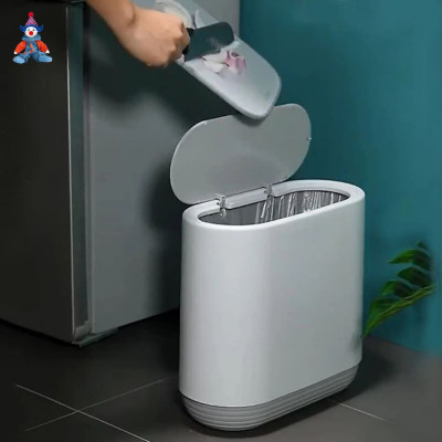 Thùng Đựng Rác Thông Minh SMART ECC- 06, Nắp Đóng Mở Một Chạm Tiện Ích, Chất Liệu Nhựa Cao Cấp Chống Nước, Chịu Nhiệt Tốt, Dung Tích 10 Lít - Hàng Nhập Khẩu.