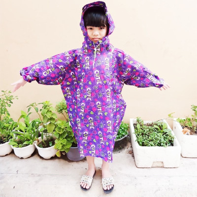 Áo mưa bít trẻ em từ 1 - 4 tuổi , vải dù chống thấm , họa tiết hoạt hình cute , kèm túi đựng xinh xắn , giao màu ngẫu nhiên