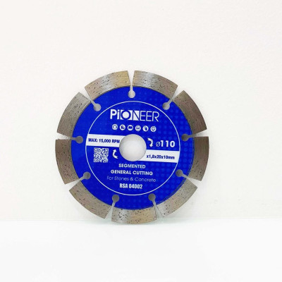 LƯỠI CẮT GẠCH ĐÁ 9 RĂNG PHI Ø 110MM RSA04002 chuyên cắt gạch, đá chất lượng cao chính hãng