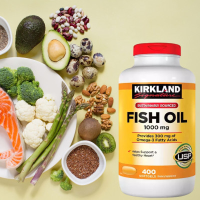 Omega 3 Mỹ Kirkland Signature Fish Oil 1000mg Hỗ trợ sức khỏe não bộ, hệ thần kinh, Tim mạch, Khớp, Bổ mắt, Làm đẹp da - OZ Slim Store