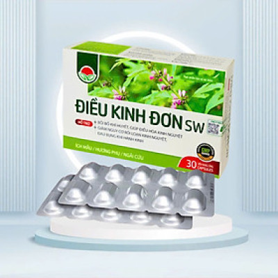 Viên uống Điều kinh đơn SW , bồi bổ khí huyết, điều hoà kinh nguyệt cho phụ nữ, hộp 30 viên