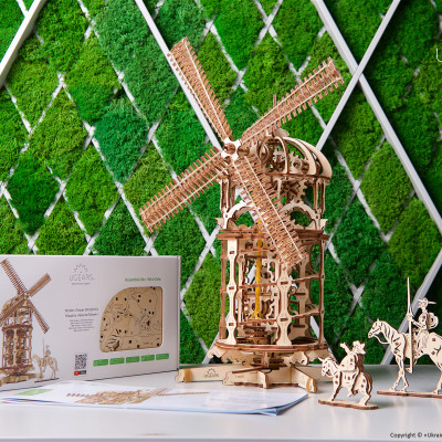 Mô Hình Gỗ Cơ Khí -  Ugears Tower Windmill - Cối xay gió, sản phẩm chính hãng UGEARS, nhập khẩu nguyên bộ từ EU, mô hình lắp ráp 3D, DYI