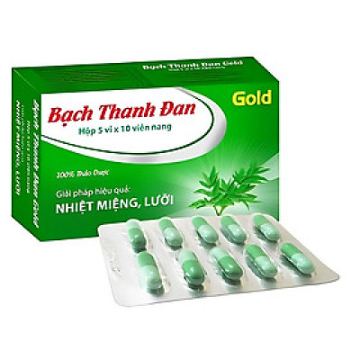 Viên Uống Nhiệt Miệng BẠCH THANH ĐAN GOLD Vinaphar - Hộp 50 Viên - Giúp thanh nhiệt giải độc, Nhiệt Miệng
