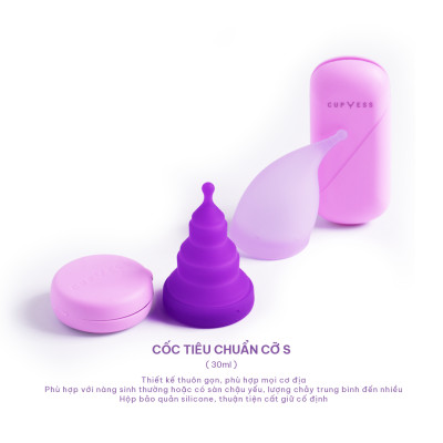 COMBO Cốc nguyệt san Cup Yess chính hãng – Gấp gọn Z Cup cỡ L (25ml) & Tiêu chuẩn S Cup cỡ S (30ml)