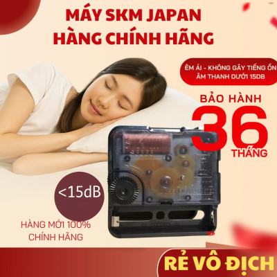 Máy Đồng Hồ Treo Tường Kim Trôi SKM Japan – Siêu Êm – Bảo Hành 5 Năm – Hàng Cao Cấp