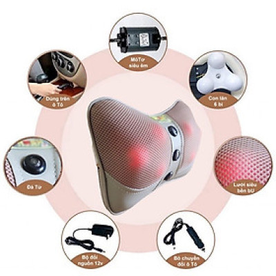 CHÍNH HÃNG Gối massage 6 bi chính hãng Ayosun Hàn Quốc