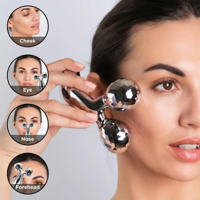 Cây Lăn Mặt Nâng Cơ 3D 2 Bi Lăn 360 độ Nâng Cơ Mặt, Massage Mặt (Chọn Màu)