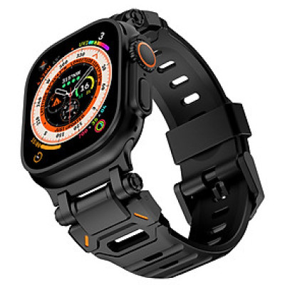 Dây Silicone Đầu Nối Kim Loại Explorer cho Apple Watch Ultra 1/2 & Apple Watch Series 4/5/6/7/8/9/SE/10 Size 44/45/46/49mm - Hàng Chính Hãng