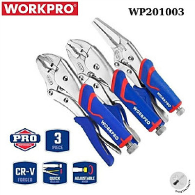Bộ kìm bấm chết 3 chi tiết Workpro WP201003 Bằng Thép CR-V Hàng chính hãng