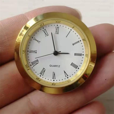 Mặt đồng hồ để bàn Camry đường kính 3.7cm màu VÀNG dùng để gắn đồng hồ để bàn pha lê, đồng hồ để bàn gỗ, đồng hồ decor