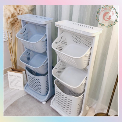 Kệ đựng đồ đa năng 3 tầng có bánh xe dễ dàng di chuyển