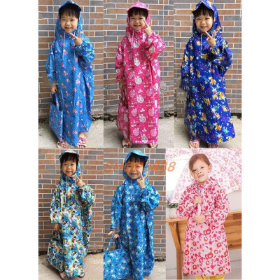 Áo mưa bít trẻ em từ 1 - 4 tuổi , áo đi mưa , vải dù chống thấm , họa tiết hoạt hình dễ thương , kèm túi đựng xinh xắn , giao màu ngẫu nhiên