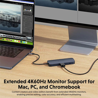 Cổng chuyển đổi HyperDrive Next 10-in-1 USB-C for Pro-grade Productivity HD4005GL - Hàng chính hãng
