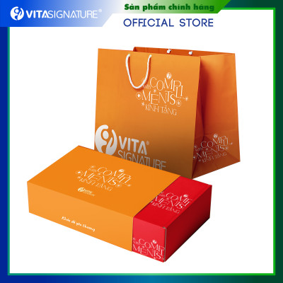 Set quà Tết- Vita Signature-  Combo 2 chai Dầu cá tươi AlaskOmega 3 - 60 viên Fish Oil