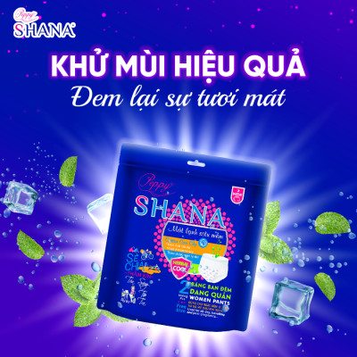 Combo 20 gói Băng Vệ Sinh Quần Peppy Shana Ngày Đêm Siêu Thấm, Freesize, Chống Tràn Tối Đa, Tiết Kiệm (40 miếng)