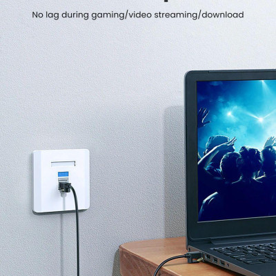 Ugreen UG80415NW149TK 1M 10Gbps màu đen cáp mạng CAT7 siêu mỏng nhỏ 0.38mm - HÀNG CHÍNH HÃNG