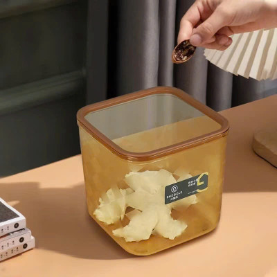 Hộp Đựng Rác Để Bàn Nắp Bật Trong Suốt - Thùng Rác Mini Để Bàn Có Nắp Đậy PaKaSa - Hàng chính hãng (Giao màu ngẫu nhiên)