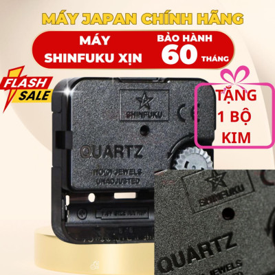 Máy đồng hồ treo tường kim trôi Nhật Bản chính hãƞg hiệu Shinfuku cốt dài 18 (trục vặn ốc 11mm)-bảo hành 5 năm