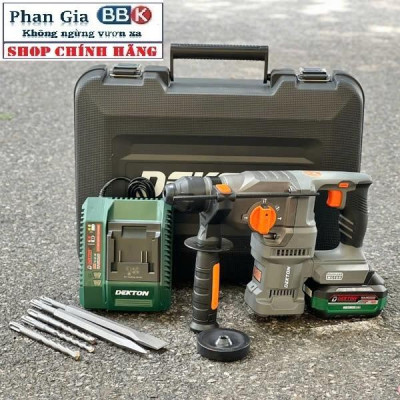 Máy khoan bê tông pin DEKTON M21-RH2603PLUS, 3 Chức Năng, Động cơ Không chổi than, SDS PLUS, Lực Đập 3.2J