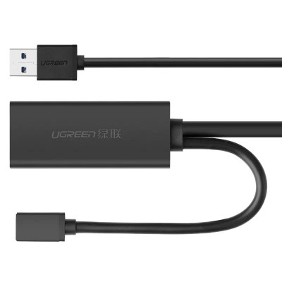 Ugreen UG20826US175TK 5M màu Đen Cáp tín hiệu nối dài USB 3.0 hỗ trợ nguồn MICRO USB - HÀNG CHÍNH HÃNG