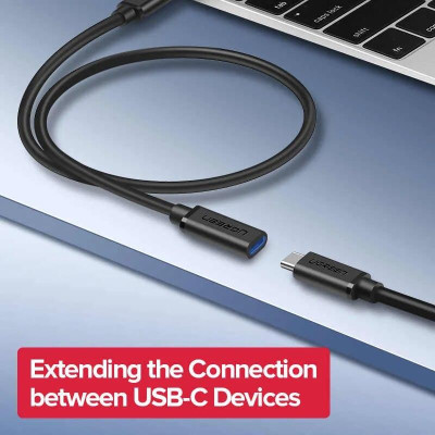 Ugreen UG40574ED008TK 50CM 3.1 gen1 4k 30hz 60w cáp usb type c nối dài - HÀNG CHÍNH HÃNG