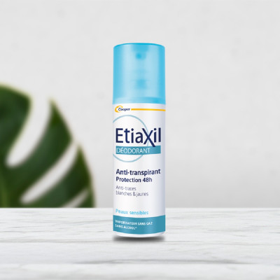 Xịt Khử Mùi Hàng Ngày Etiaxil Déodorant Anti-Transpirant  48H Peaux Sensibles Vaporisateur (100ml) + Tặng 1 Móc Khóa Nhựa 2 Mặt