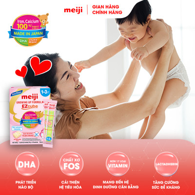 Combo Sản Phẩm Dinh Dưỡng Công Thức Meiji Infant Formula Ezcube (540g) & Meiji Growing Up Formula Ezcube (560g)