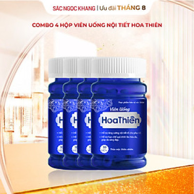 Combo 4 Viên uống Hoa Thiên hộp 30 viên hỗ trợ cân bằng nội tiết tố, cải thiện sinh lý