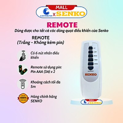 Remote điều khiển dành cho quạt điều khiển Senko -  hàng chính hãng