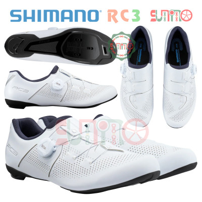 Giày can xe đạp road SHIMANO RC302 trắng fullbox chính hãng