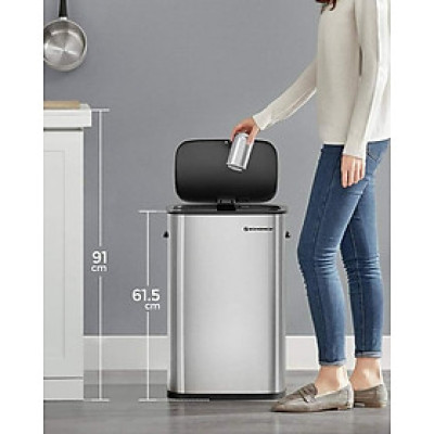 THÙNG RÁC CẢM ỨNG SONGMICS LTB610E50 50 Lít Hàng chính hãng
