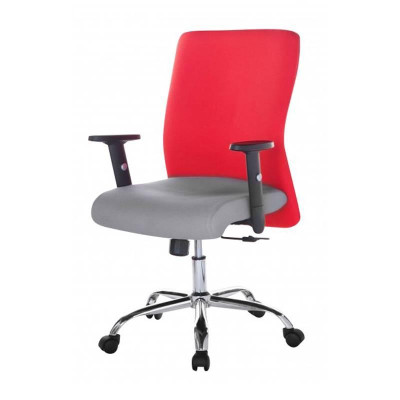 Ghế Trưởng Phòng Tay Điều Chỉnh Chân Thép Mạ Cao Cấp IBIE IB328 - Đỏ