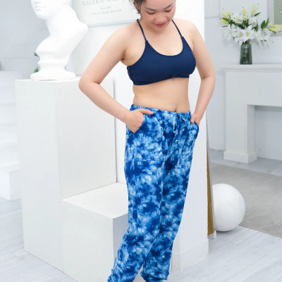 Bộ Đồ Thể Thao Nữ LMcation - Áo bikini Krista & Quần dài đa năng Dana - Màu xanh dương