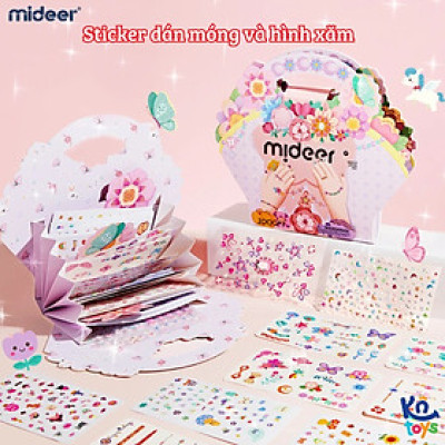 Đồ Chơi Sticker Hình Xăm, Dán Móng Tay Cho Bé Gái Mideer Garden Fairy Dress Up Sticker Pack 1000 miếng